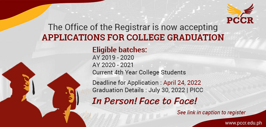 Applications for College Graduation Now Accepted